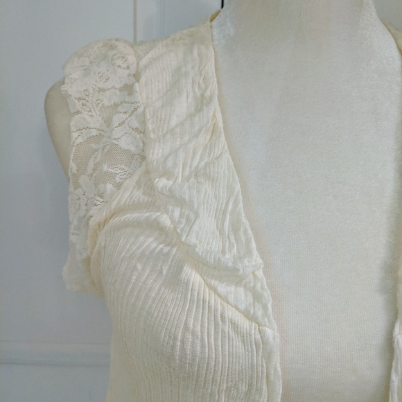 Free People Soft Flowy Cream Vest - Picture 5 of 5